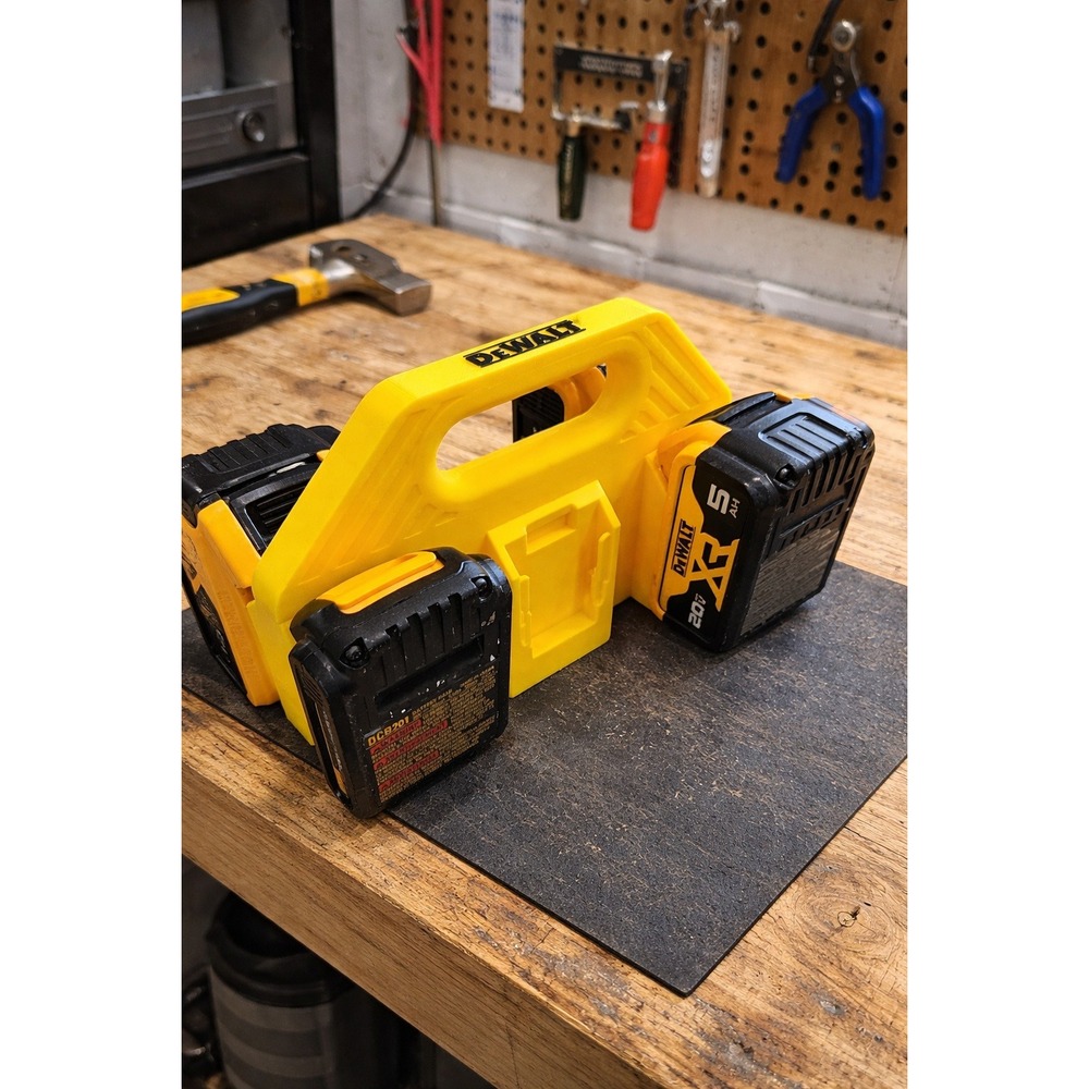 DeWalt 20V Battery Carrier Caddy Holder for 6 XR Lithium Ion Batteries Yellow